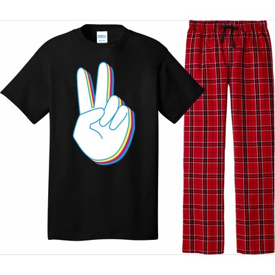 Colorful Retro Peace Sign Pajama Set