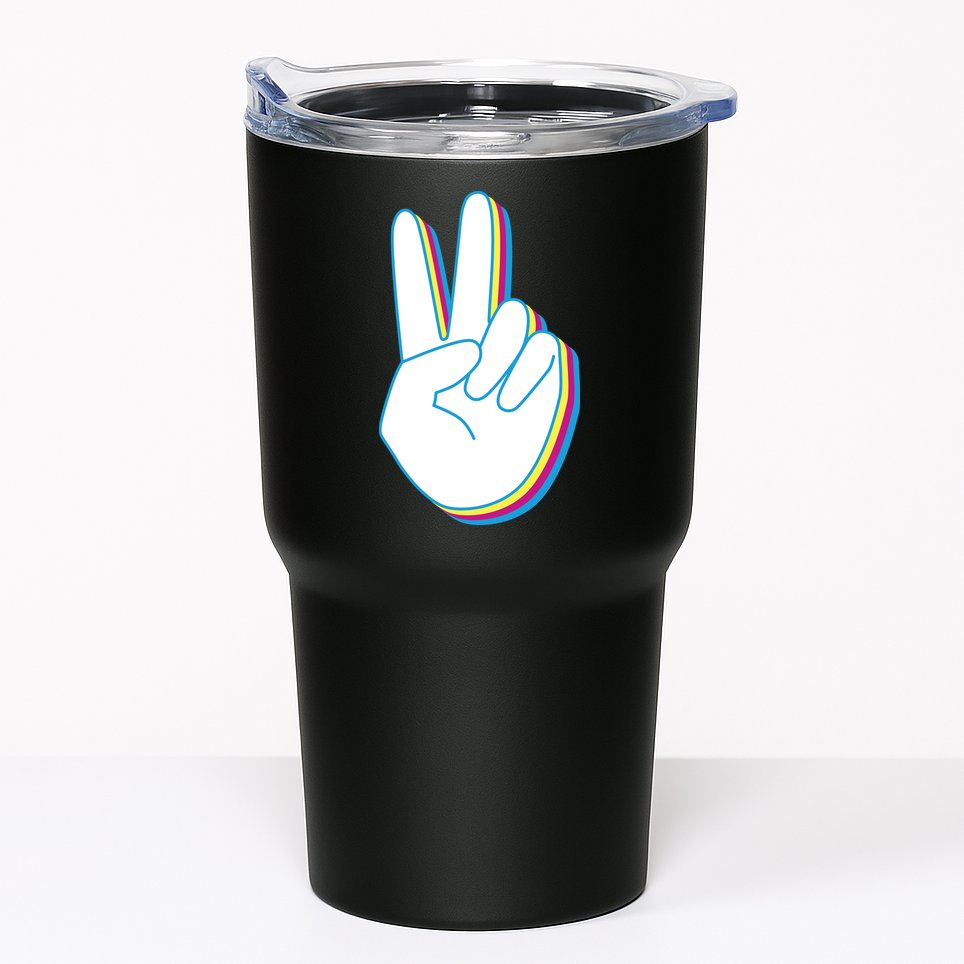 Colorful Retro Peace Sign Tumbler