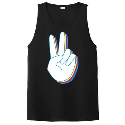 Colorful Retro Peace Sign PosiCharge Competitor Tank