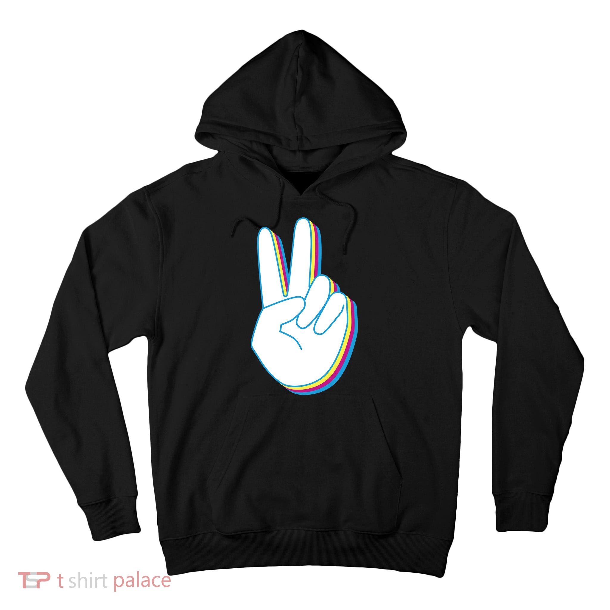 Colorful Retro Peace Sign Tall Hoodie