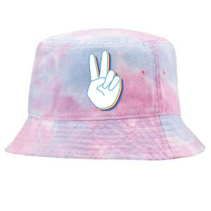 Colorful Retro Peace Sign Tie-Dyed Bucket Hat