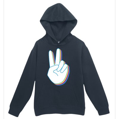 Colorful Retro Peace Sign Urban Pullover Hoodie