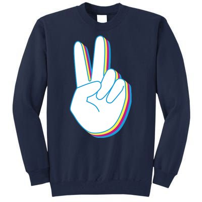 Colorful Retro Peace Sign Tall Sweatshirt