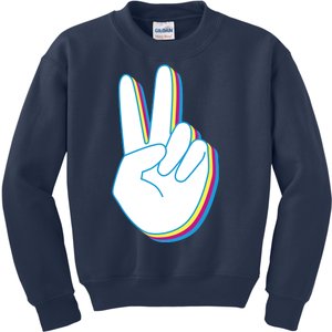 Colorful Retro Peace Sign Kids Sweatshirt