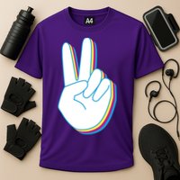 Colorful Retro Peace Sign Performance Shirt