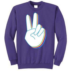 Colorful Retro Peace Sign Sweatshirt