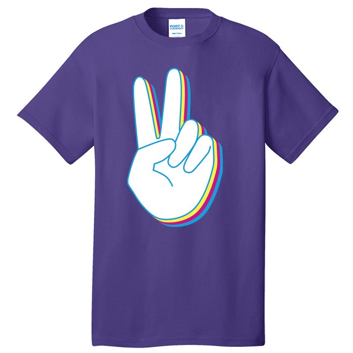 Colorful Retro Peace Sign Tall T-Shirt