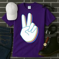 Colorful Retro Peace Sign Tall T-Shirt