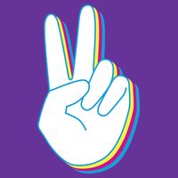 Colorful Retro Peace Sign Tall T-Shirt