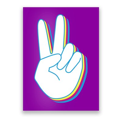 Colorful Retro Peace Sign Poster