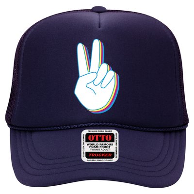 Colorful Retro Peace Sign Trucker Hat
