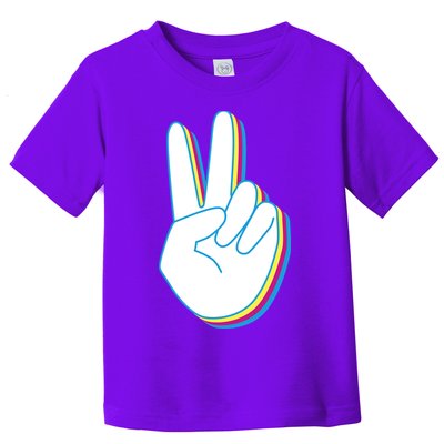 Colorful Retro Peace Sign Toddler T-Shirt
