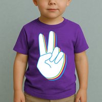 Colorful Retro Peace Sign Toddler T-Shirt