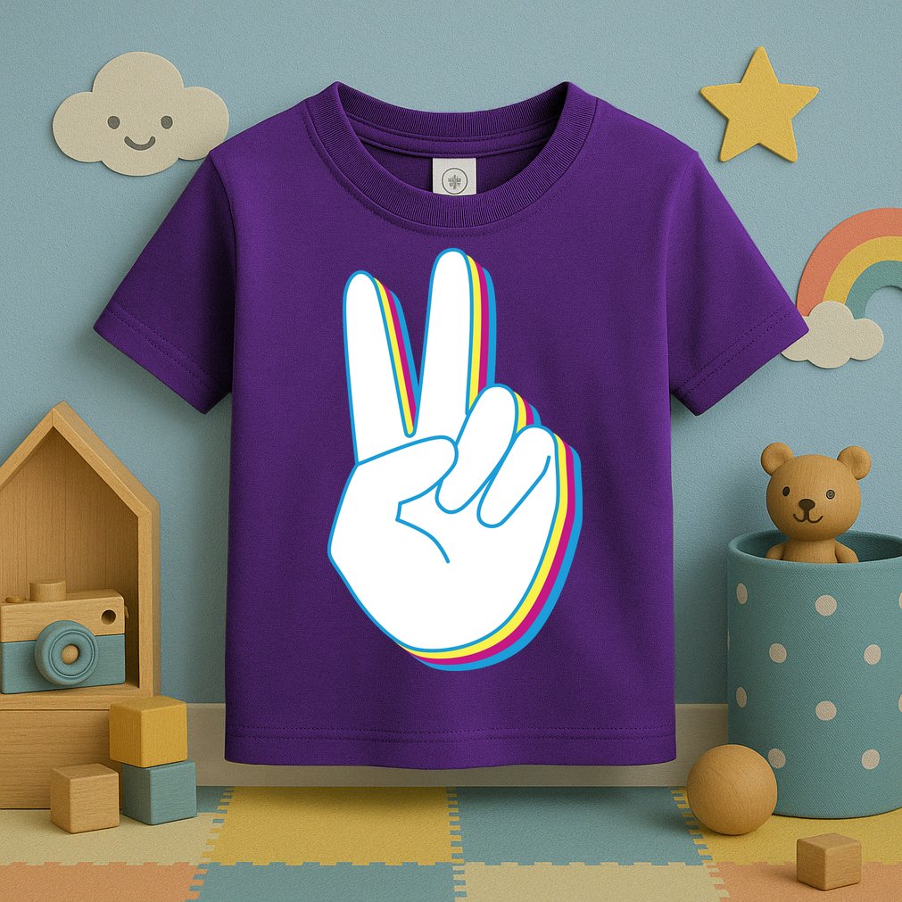 Colorful Retro Peace Sign Toddler T-Shirt