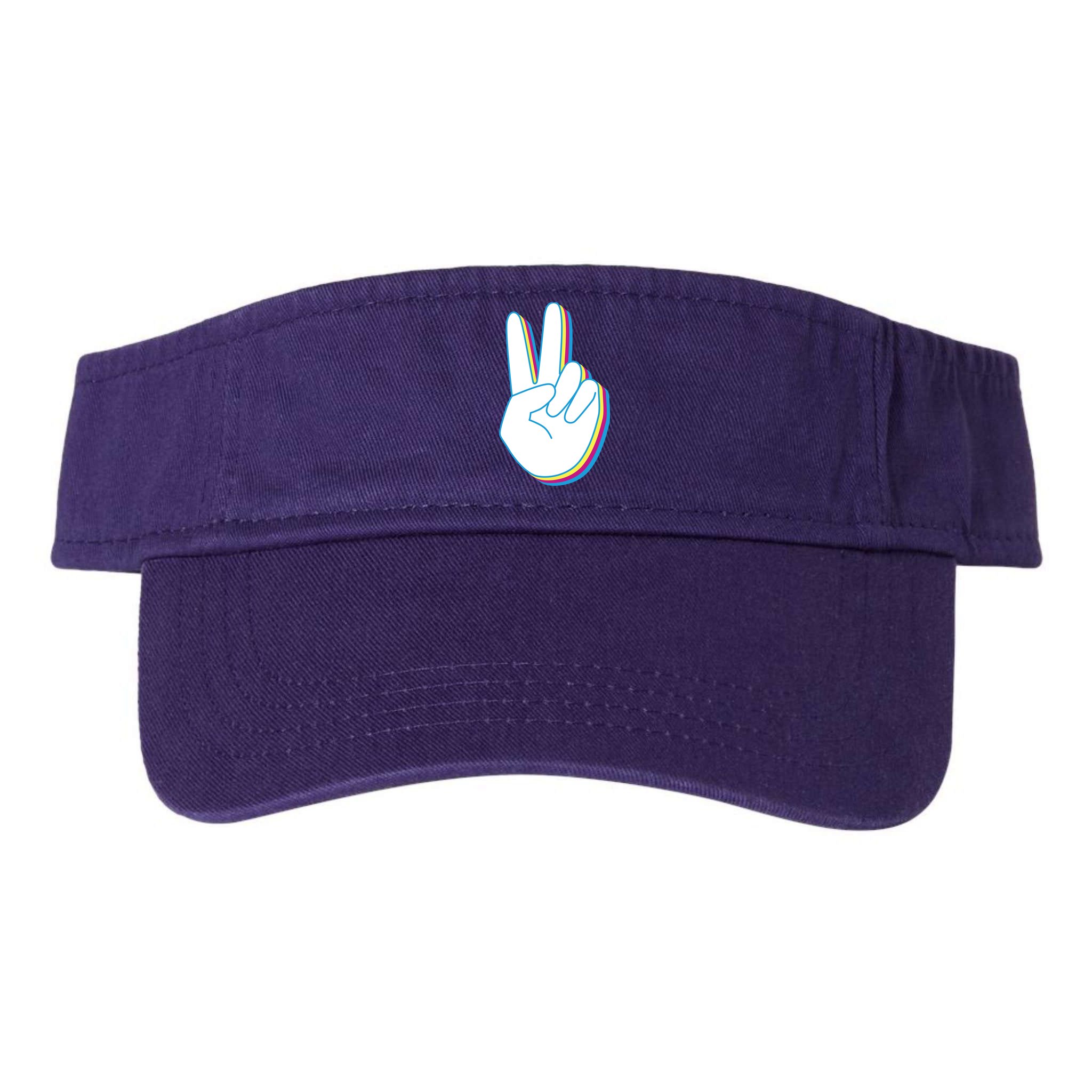 Colorful Retro Peace Sign Visor