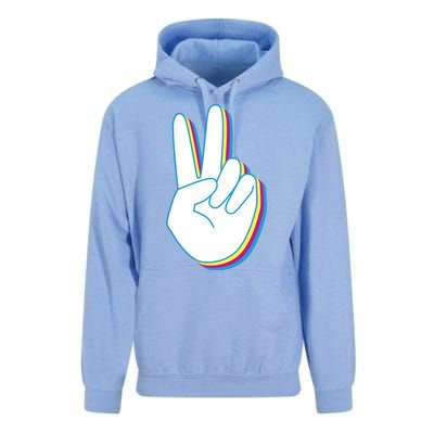 Colorful Retro Peace Sign Unisex Surf Hoodie