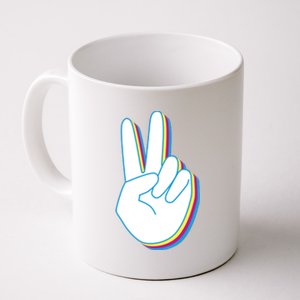 Colorful Retro Peace Sign Coffee Mug