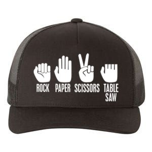 Carpenters Rock Paper Scissor Table Saw Gift Yupoong Adult 5-Panel Trucker Hat