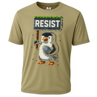 Cool Resist Penguin Funny Pixel Art Gamer Cooling Performance Crew T-Shirt
