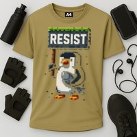 Cool Resist Penguin Funny Pixel Art Gamer Cooling Performance Crew T-Shirt