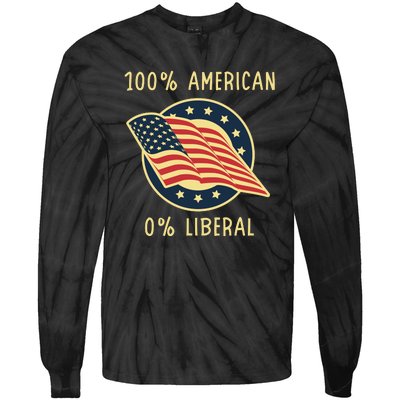 Conservative Republican Patriotic Anti Democrat Tie-Dye Long Sleeve Shirt