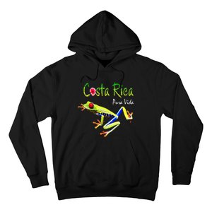 Costa Rica Pura Vida Travel Souvenir Vacation Frog Nature Hoodie