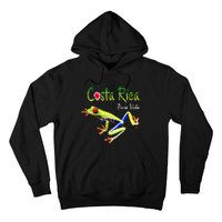 Costa Rica Pura Vida Travel Souvenir Vacation Frog Nature Hoodie