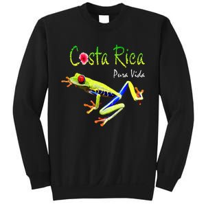 Costa Rica Pura Vida Travel Souvenir Vacation Frog Nature Sweatshirt