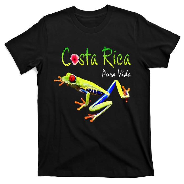 Costa Rica Pura Vida Travel Souvenir Vacation Frog Nature T-Shirt