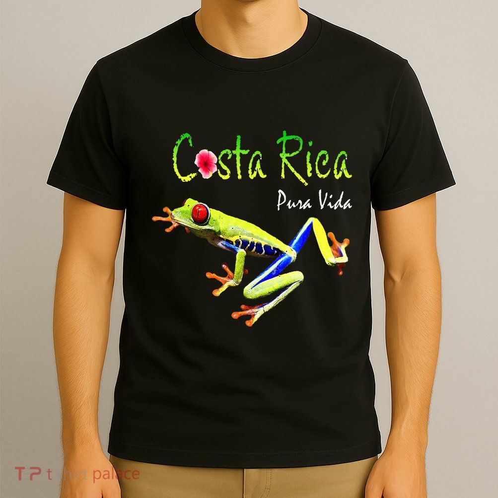Costa Rica Pura Vida Travel Souvenir Vacation Frog Nature T-Shirt