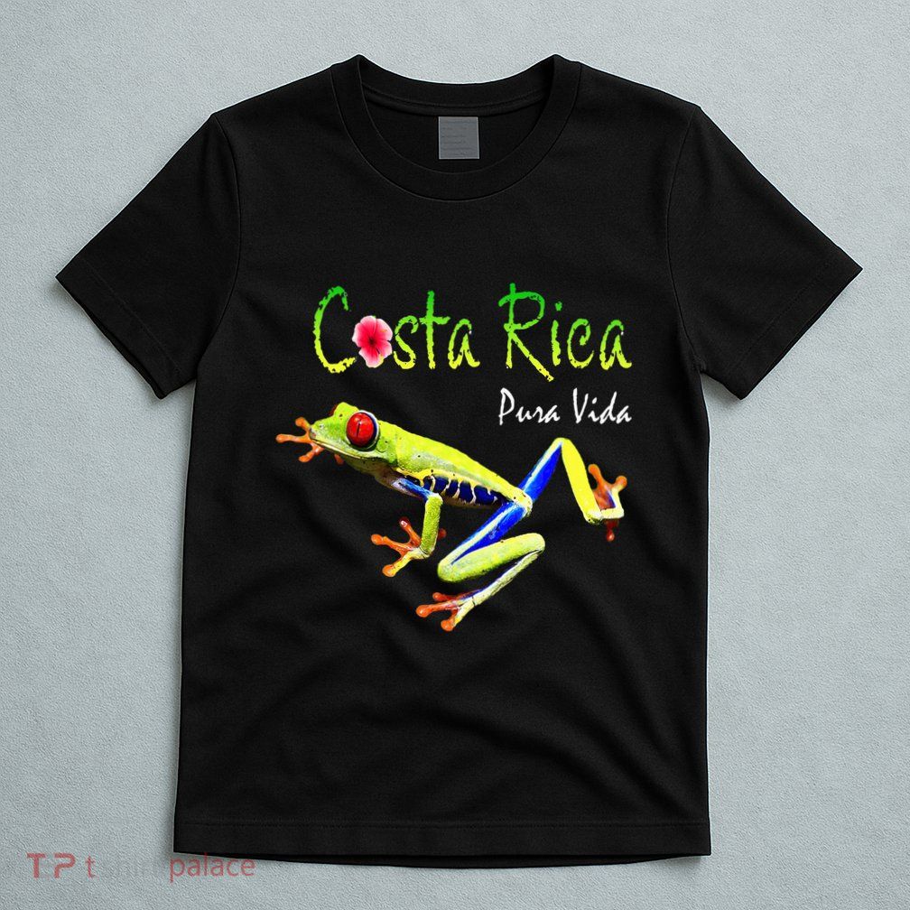 Costa Rica Pura Vida Travel Souvenir Vacation Frog Nature T-Shirt