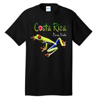 Costa Rica Pura Vida Travel Souvenir Vacation Frog Nature Tall T-Shirt