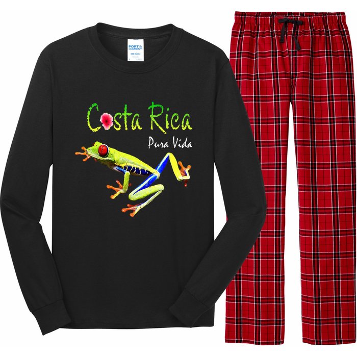 Costa Rica Pura Vida Travel Souvenir Vacation Frog Nature Long Sleeve Pajama Set