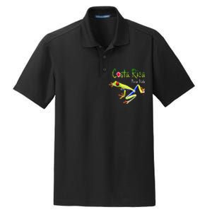 Costa Rica Pura Vida Travel Souvenir Vacation Frog Nature Dry Zone Grid Polo