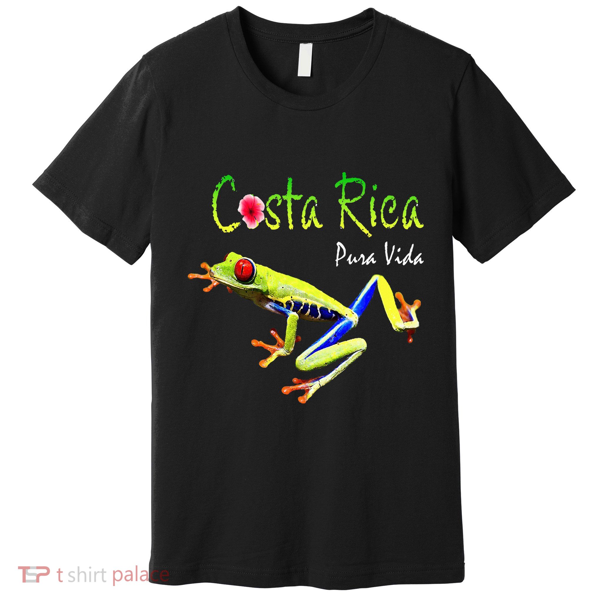 Costa Rica Pura Vida Travel Souvenir Vacation Frog Nature Premium T-Shirt