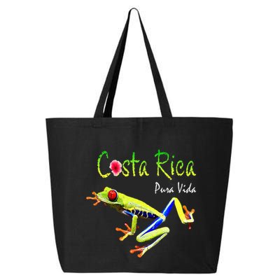 Costa Rica Pura Vida Travel Souvenir Vacation Frog Nature 25L Jumbo Tote