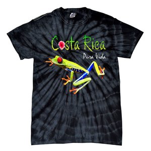 Costa Rica Pura Vida Travel Souvenir Vacation Frog Nature Tie-Dye T-Shirt