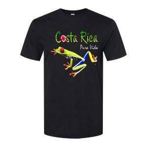 Costa Rica Pura Vida Travel Souvenir Vacation Frog Nature Softstyle CVC T-Shirt