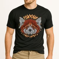 Cute Red Panda Leaf Petal Face Cooling Performance Crew T-Shirt