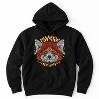 Cute Red Panda Leaf Petal Face Hoodie