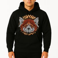 Cute Red Panda Leaf Petal Face Hoodie