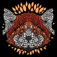 Cute Red Panda Leaf Petal Face Hoodie