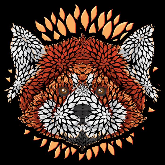 Cute Red Panda Leaf Petal Face Hoodie