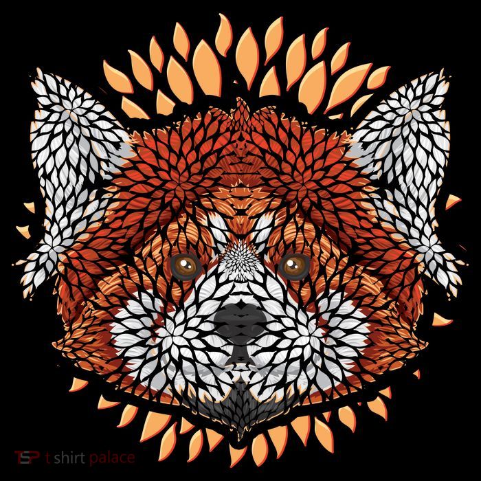 Cute Red Panda Leaf Petal Face Tall T-Shirt