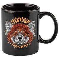 Cute Red Panda Leaf Petal Face 11oz C Handle Ceramic Mug