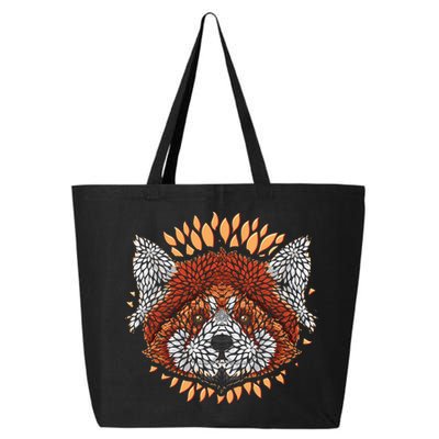 Cute Red Panda Leaf Petal Face 25L Jumbo Tote