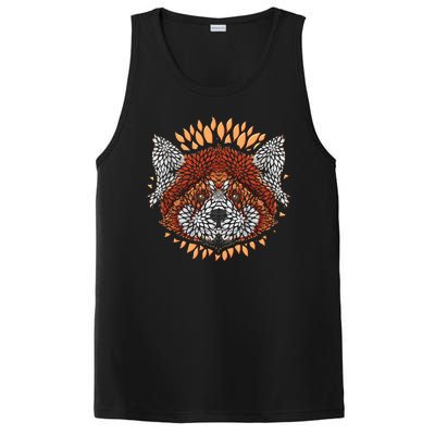 Cute Red Panda Leaf Petal Face PosiCharge Competitor Tank