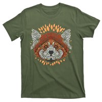 Cute Red Panda Leaf Petal Face T-Shirt