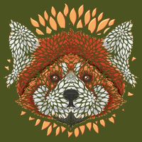 Cute Red Panda Leaf Petal Face Sustainable Bucket Hat