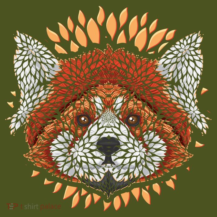 Cute Red Panda Leaf Petal Face Short Acrylic Beanie